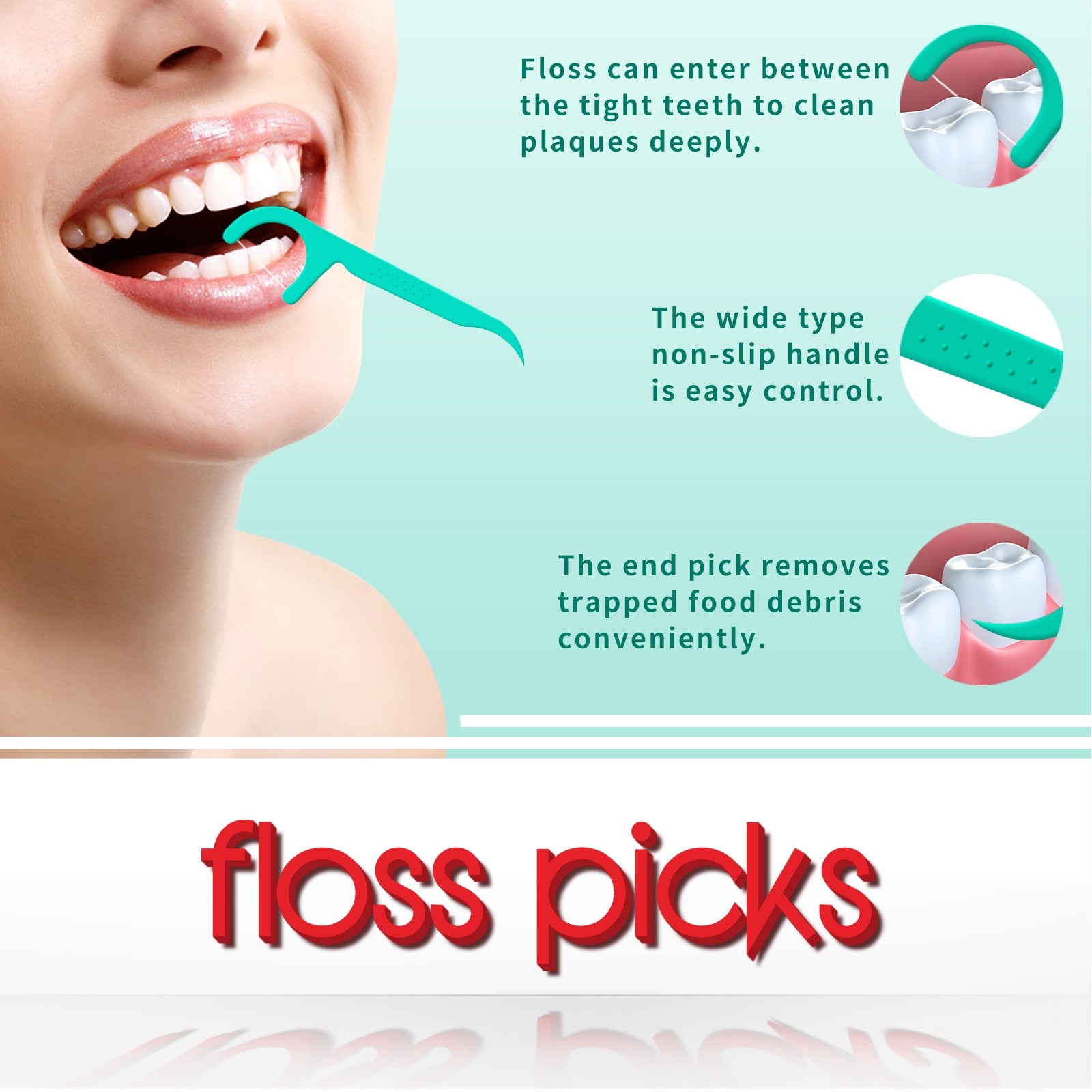 600pcs Mint Flavor Dental Floss Toothpicks