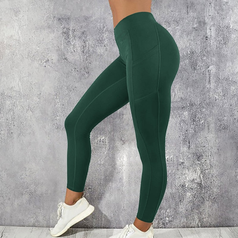 Unleash Your Workout Potential with our High-Waisted Side Pocket Leggings