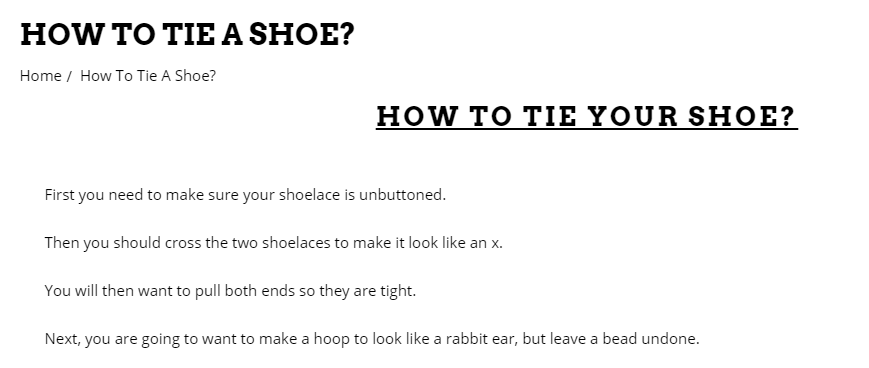 How to Tie a Shoe?