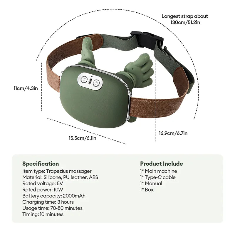 The "True-Grip" 4D Neck Relief Massager (Hands-Free)