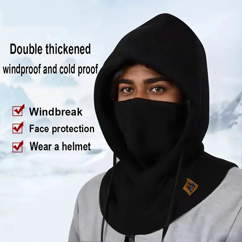 Knit Balaclava Hood – Unisex Fleece-Lined Windproof Winter Face & Neck Warmer