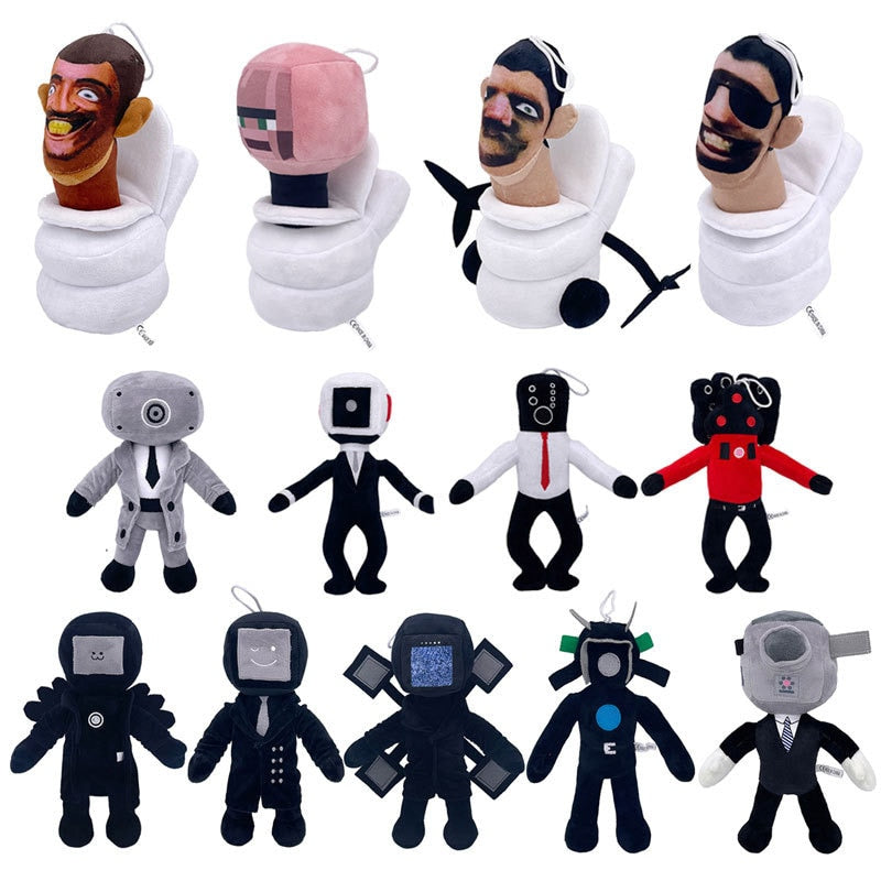 13-Piece Skibidi Toilet Plush Toy Set