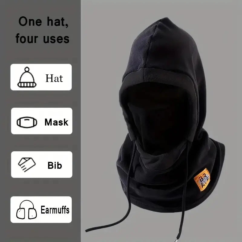 Knit Balaclava Hood – Unisex Fleece-Lined Windproof Winter Face & Neck Warmer