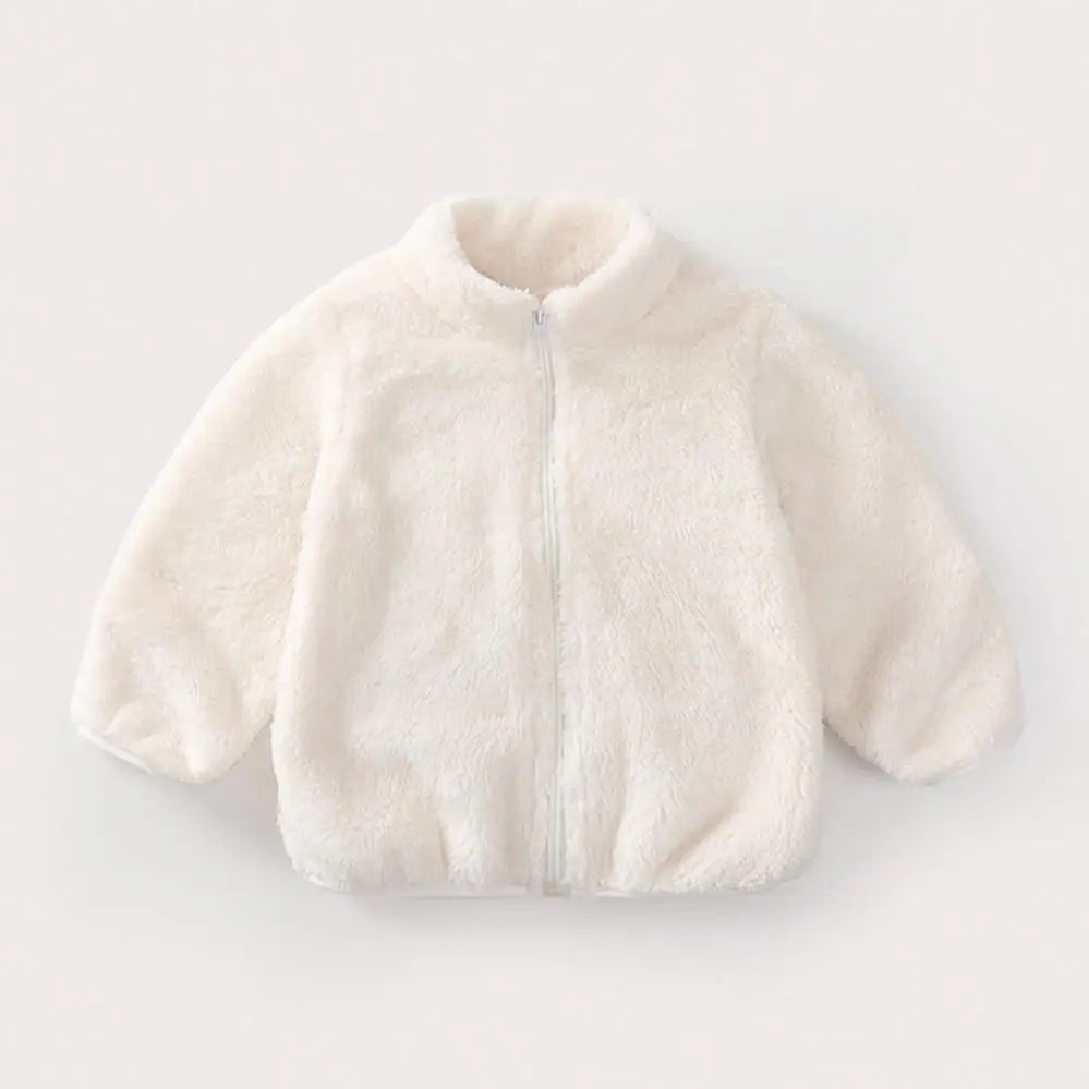 Kids Plush Fleece Winter Coat – Warm Cozy Jacket for Baby Girls & Boys