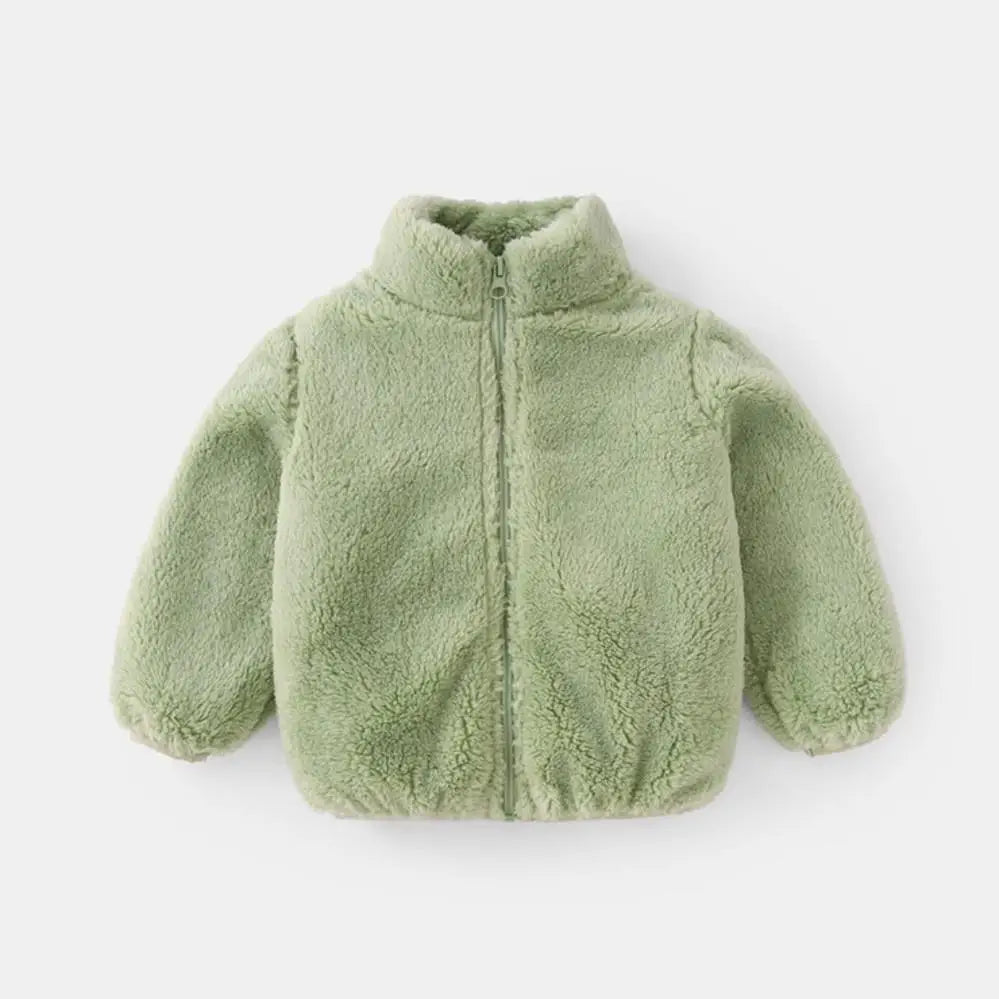 Kids Plush Fleece Winter Coat – Warm Cozy Jacket for Baby Girls & Boys