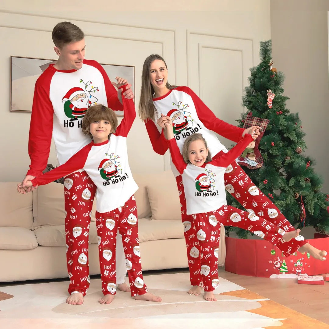 Cartoon Print Family Christmas Pajamas Set