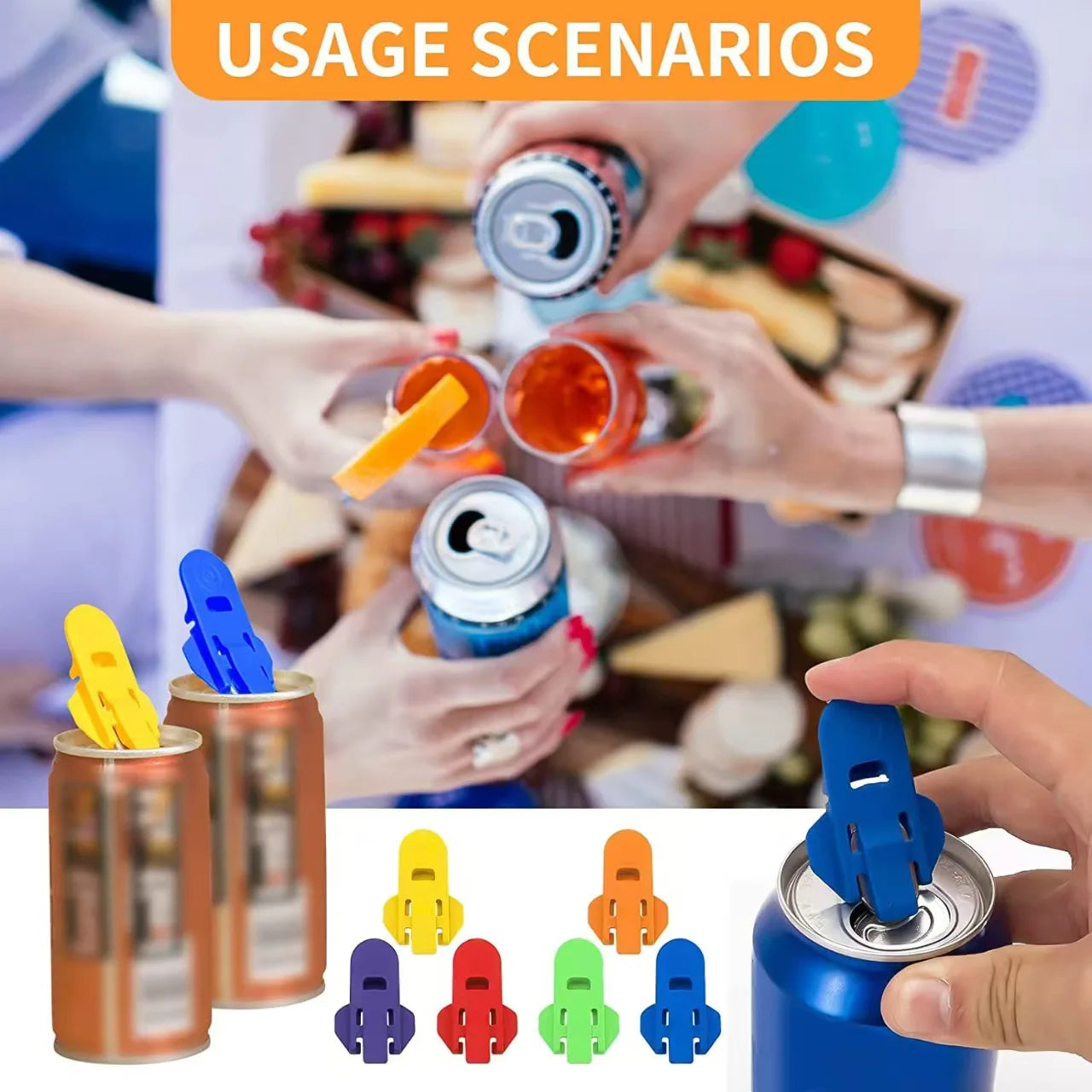 6-in-1 Colorful Can Opener & Sealer Set