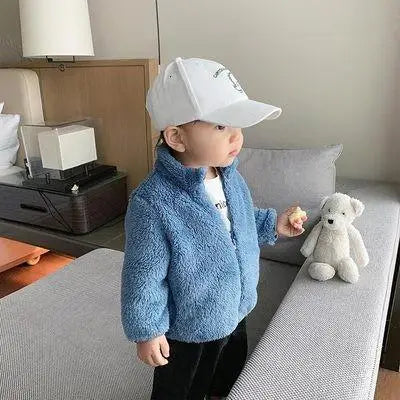 Kids Plush Fleece Winter Coat – Warm Cozy Jacket for Baby Girls & Boys