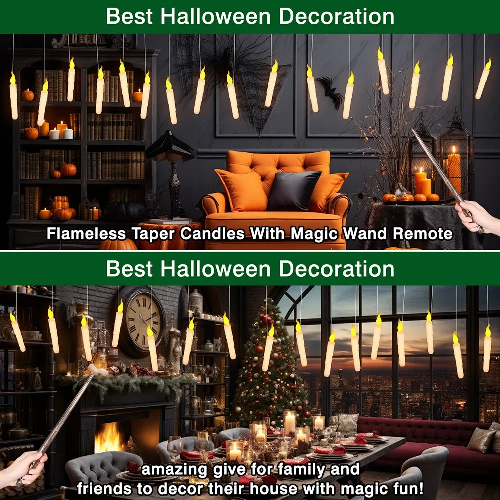 Enchanted Floating Candles with Magic Wand