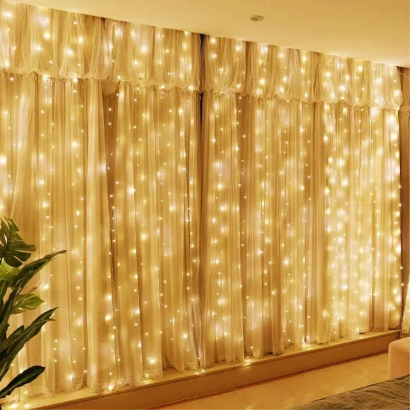 LED Curtain Fairy Lights with Remote – USB Window String Lights for Bedroom & Christmas Decor