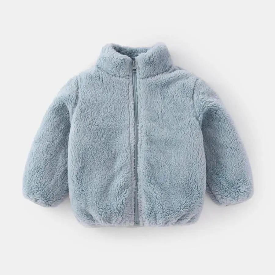 Kids Plush Fleece Winter Coat – Warm Cozy Jacket for Baby Girls & Boys