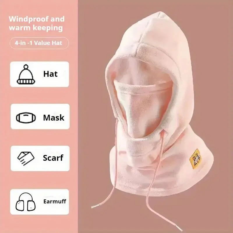 Knit Balaclava Hood – Unisex Fleece-Lined Windproof Winter Face & Neck Warmer