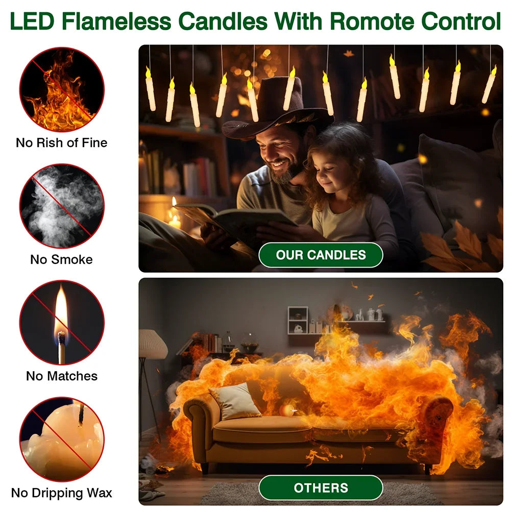 Enchanted Floating Candles with Magic Wand