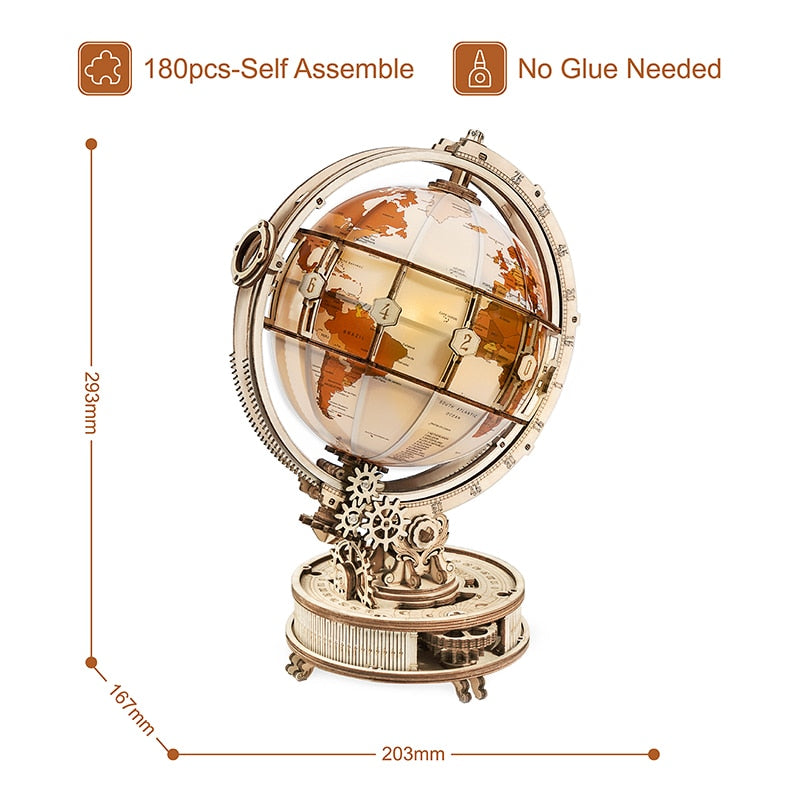 Luminous 3d Puzzle Globe