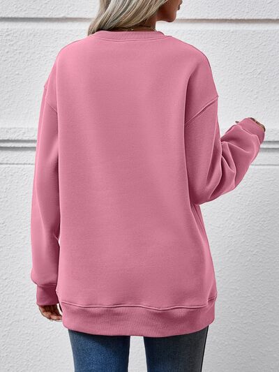 MERRY CHRISTMAS Round Neck Long Sleeve Sweatshirt