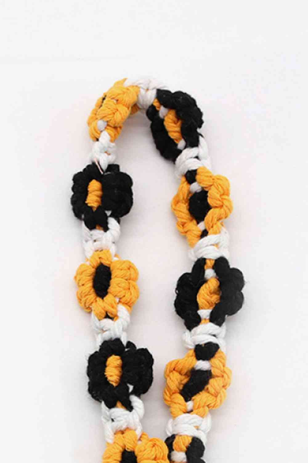 Assorted 4-Piece Macrame Flower Keychain