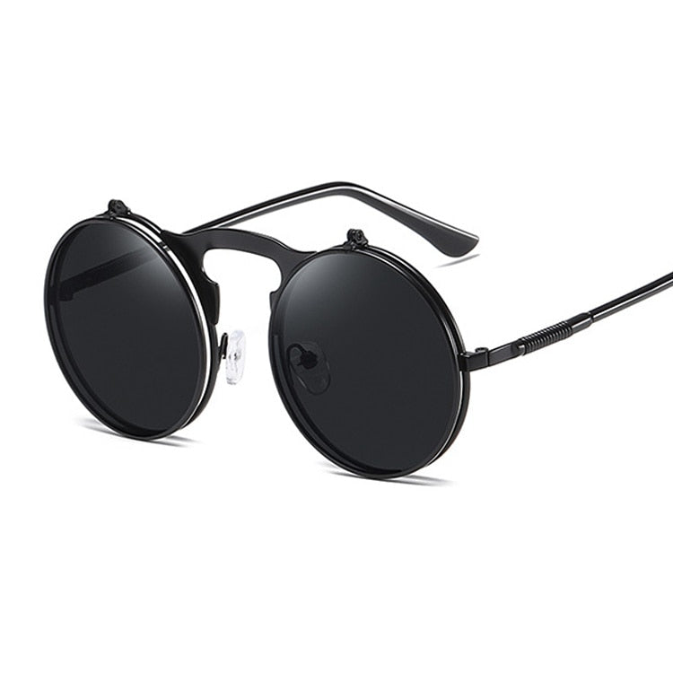 Vintage Steampunk Flip Sunglasses for Men - Celebrity Style Statement