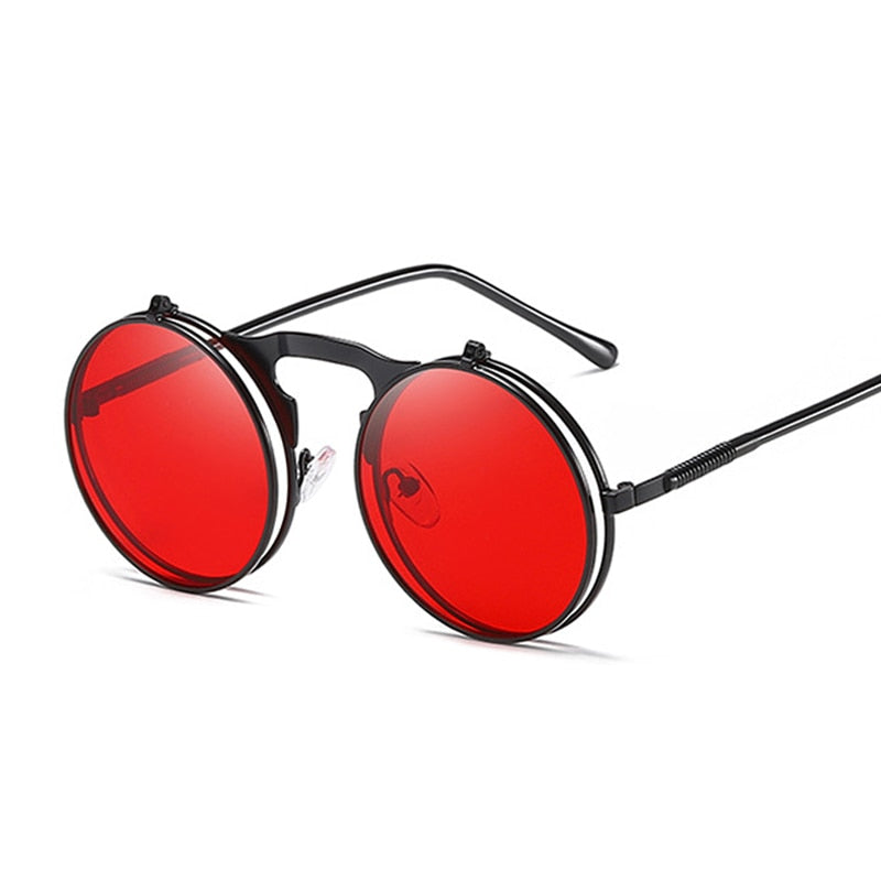 Vintage Steampunk Flip Sunglasses for Men - Celebrity Style Statement