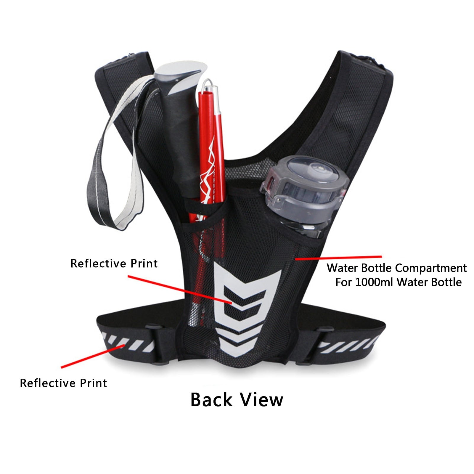 Reflective Elastic Vest for Running and Cycling