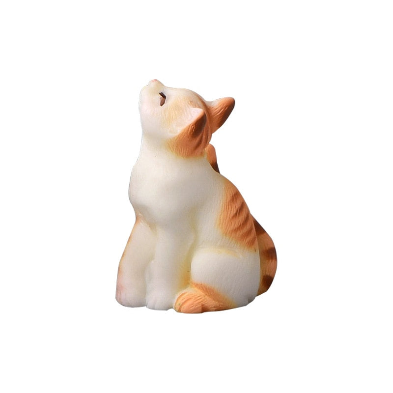 Kawaii Cat Resin Figurines: Adorable Micro Landscape Decor for Home & Gifts