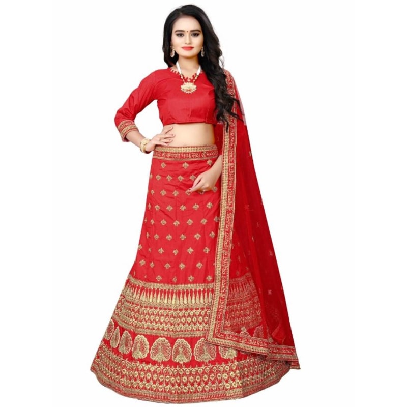 Attractive Party Wear Lehenga Choli  with Unstitched Blouse