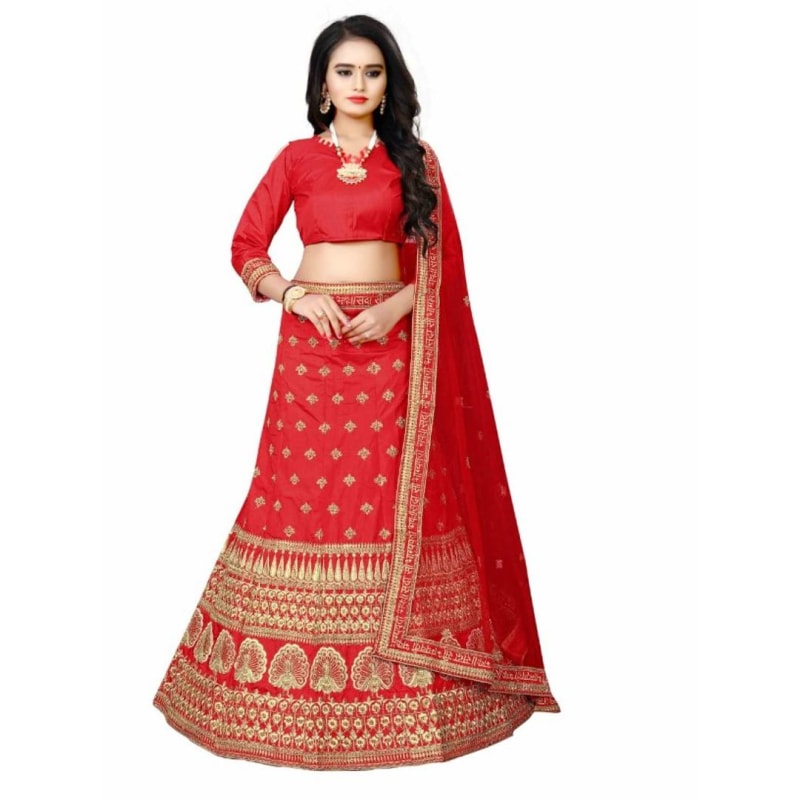 Attractive Party Wear Lehenga Choli  with Unstitched Blouse