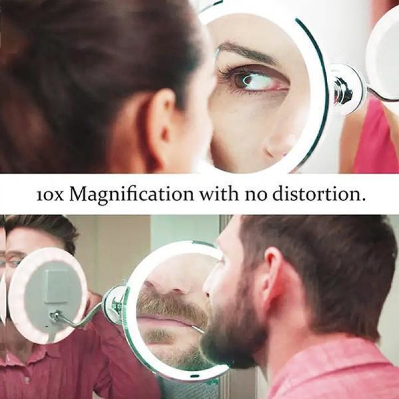 10x Magnifying LED Lighted Makeup Mirror - dilutee.com