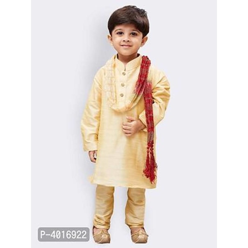 Boy's Black-Gold Sherwani and Dhoti Pant Set (Combo Pack)