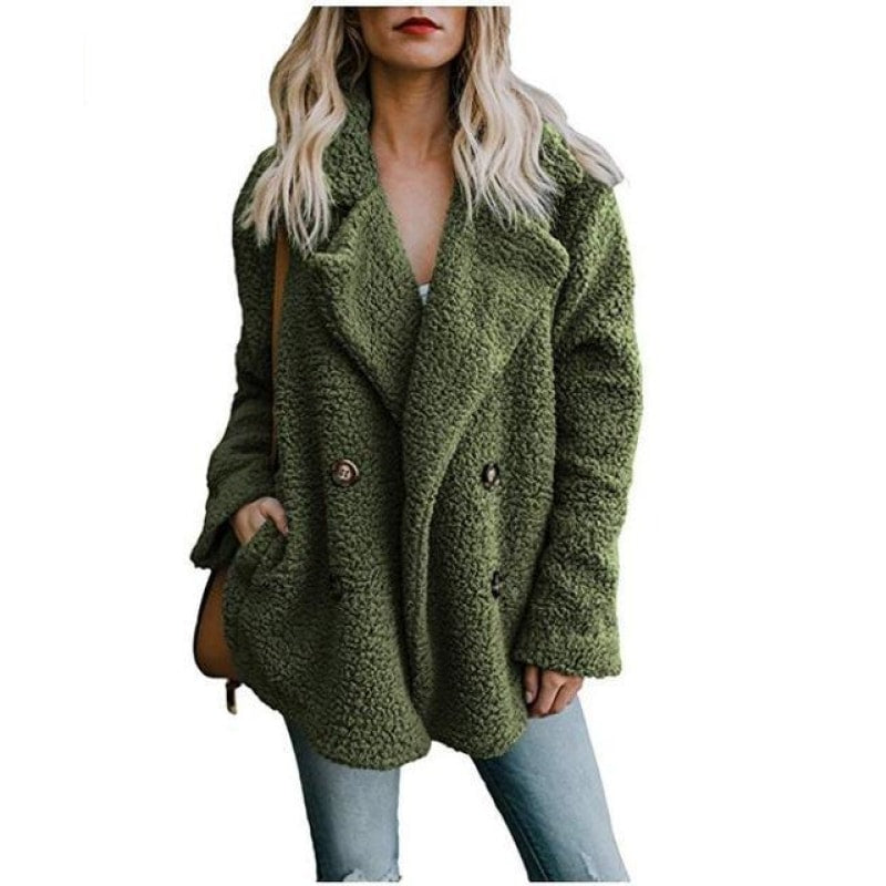 Buttoned Casual Quilted Coat - dilutee.com