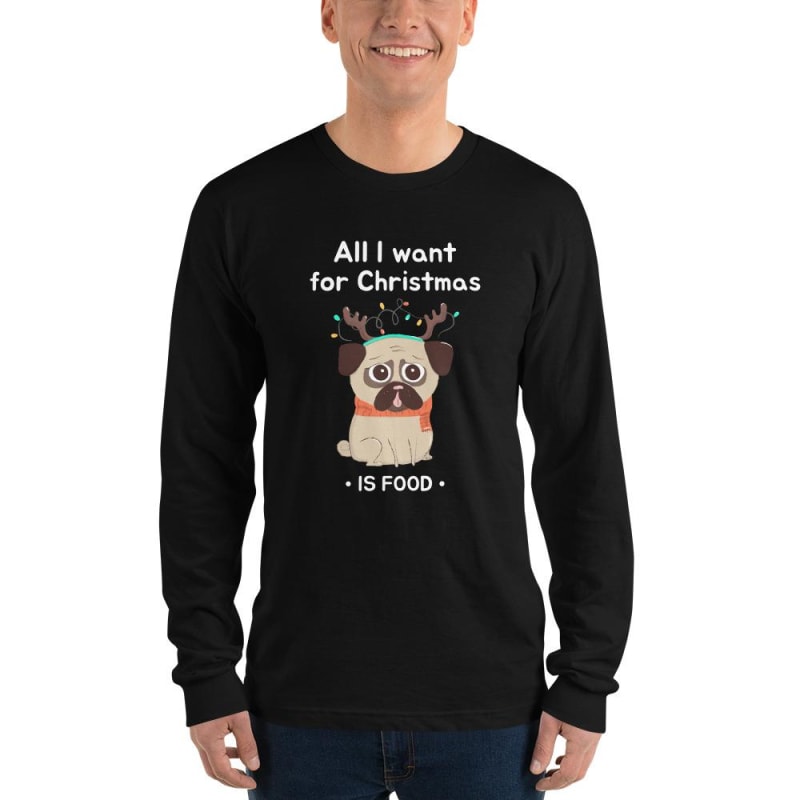 Christmas T Shirt With Funny Pug