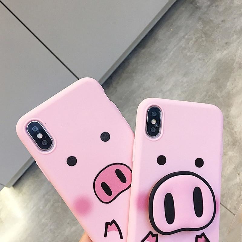 Cute Pig Nose Pop socket Phone Case - dilutee.com
