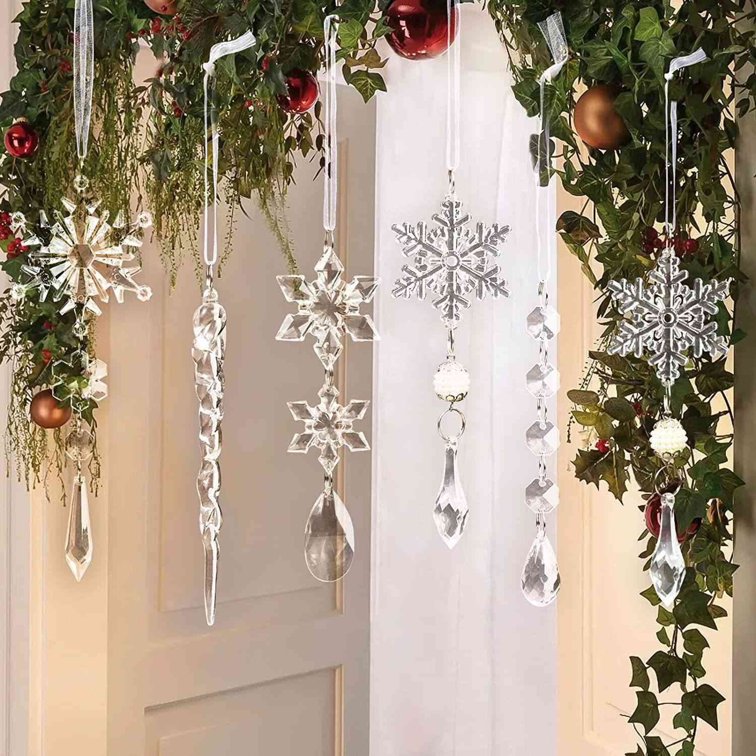 10-Piece Acrylic Icicle Ornaments