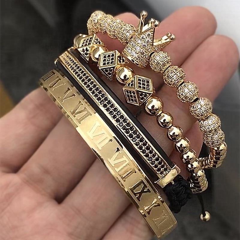 Empire Bracelet Set with Roman Bangle - dilutee.com