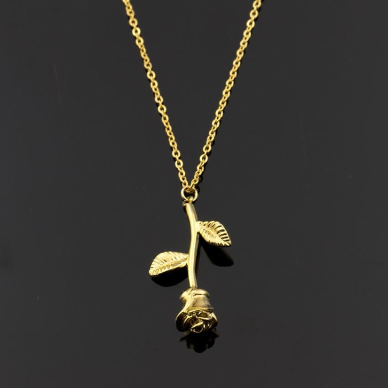 Fairytale Flower Rose Pendant Necklace For Women - Dilutee.com