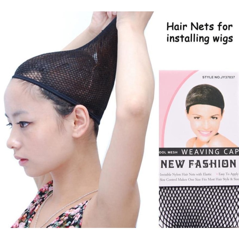 2pcs Weave Hairnet Stretchy Non-slip Glueless Dome Wig Net Eco-friendly
