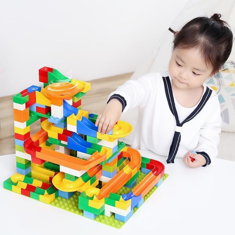 Marble Race - Roller Coaster Building Blocks Kit - dilutee.com