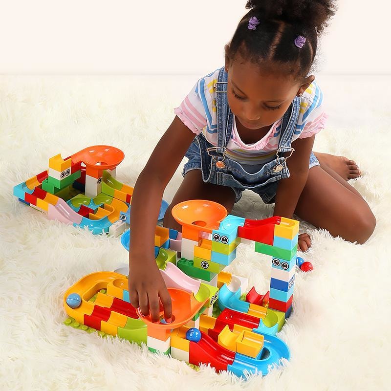 Marble Race - Roller Coaster Building Blocks Kit - dilutee.com