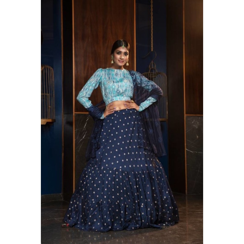 New Arrival Designer Exclusive Lahenga Choli For Women(semi-stiched)