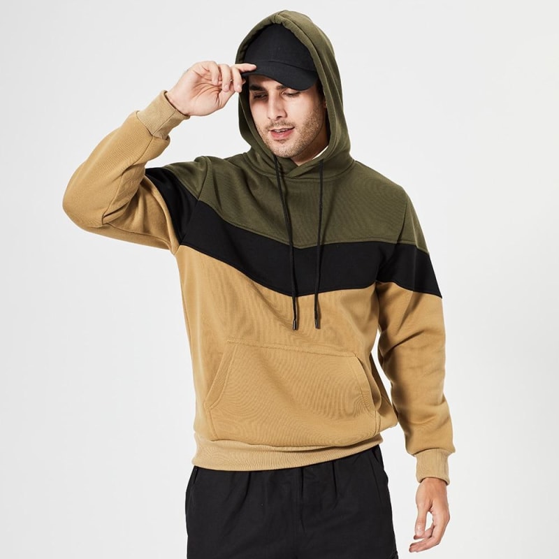 Patchwork Hoodies For Men - dilutee.com
