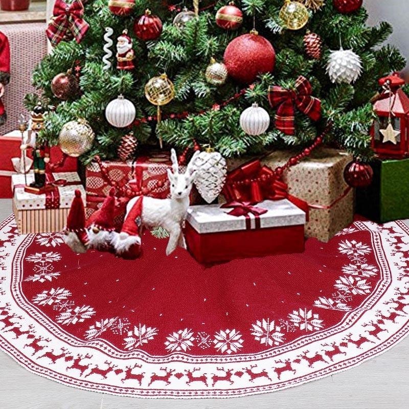 Red Christmas Tree Skirt - dilutee.com