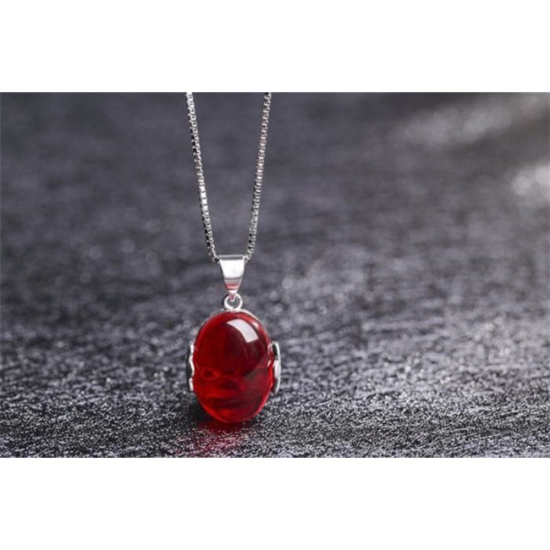 Ruby Ring & Necklace Set - 925 Solid Silver - dilutee.com