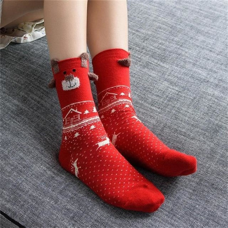 Santa Claus Cute Christmas Socks - dilutee.com