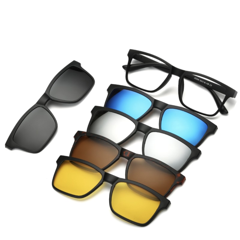 5 In 1 Magnetic Lens Swappable Sunglasses - Dilutee.com