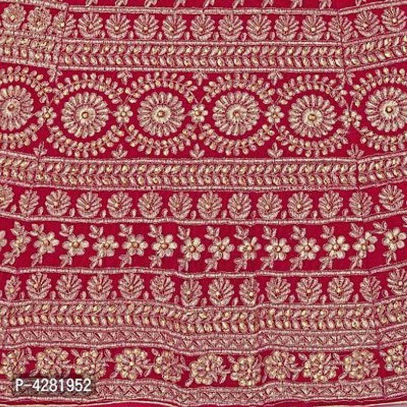 Women's Pink Semi Stiched Embroidered Velvet Lehenga Choli With Dupatta