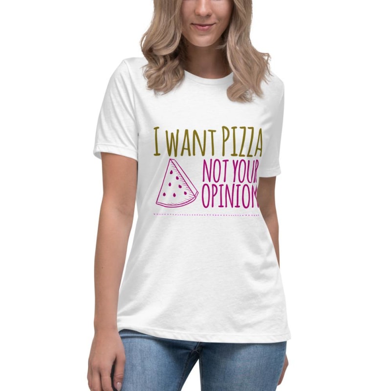 Women’s Relaxed Pizza T-Shirt - dilutee.com