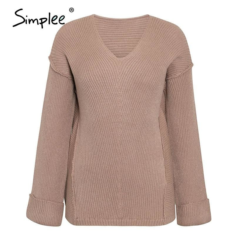 Women’s Sweaters V Neck - dilutee.com